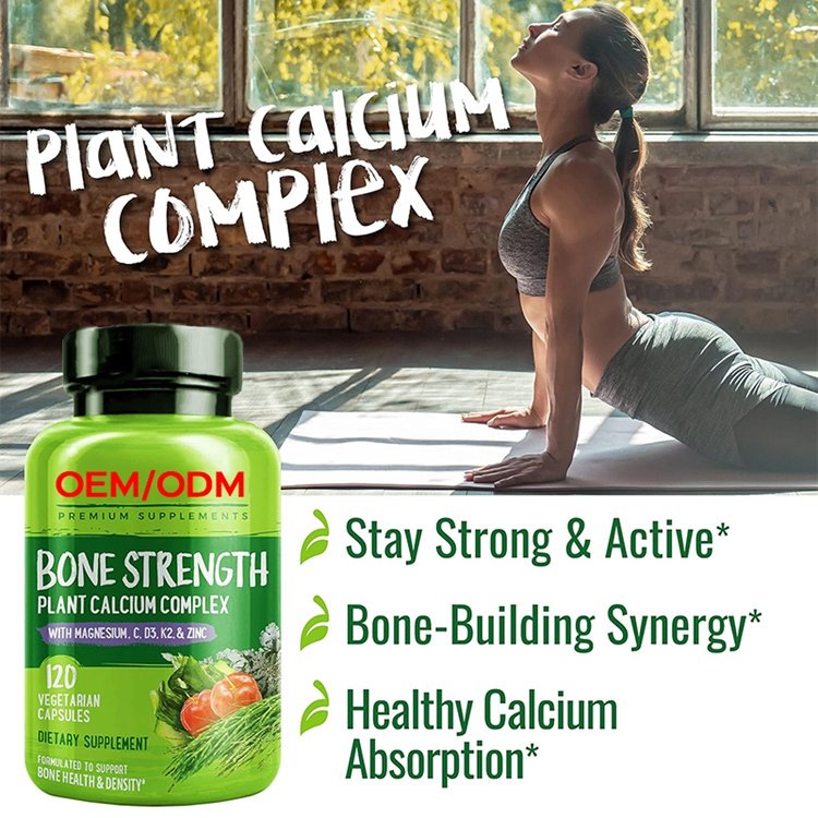120 Vegan Friendly Capsules Bone Strength Whole Food Supplement for Bone Health