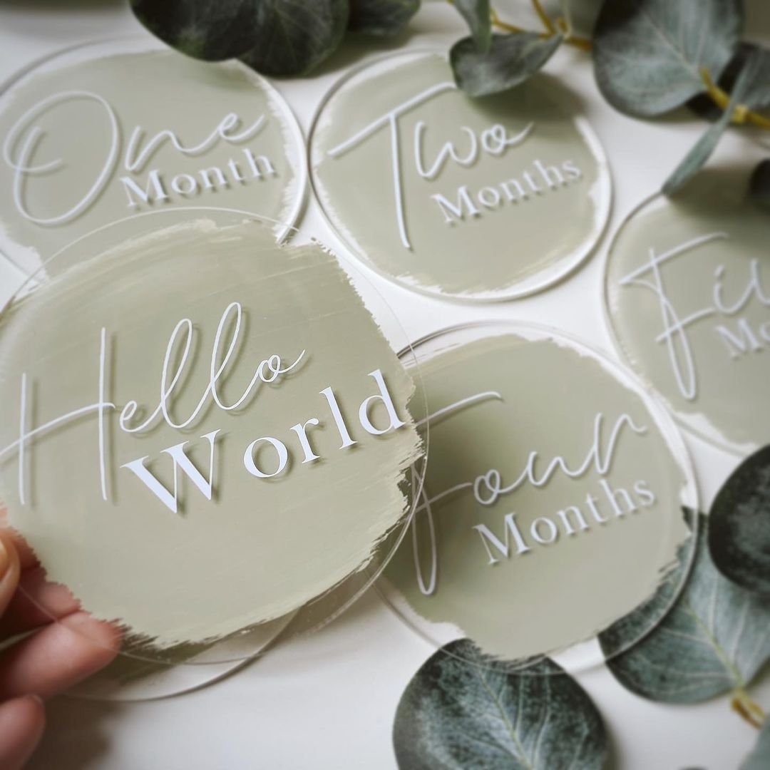 Factory low price acrylic milestone cards for baby