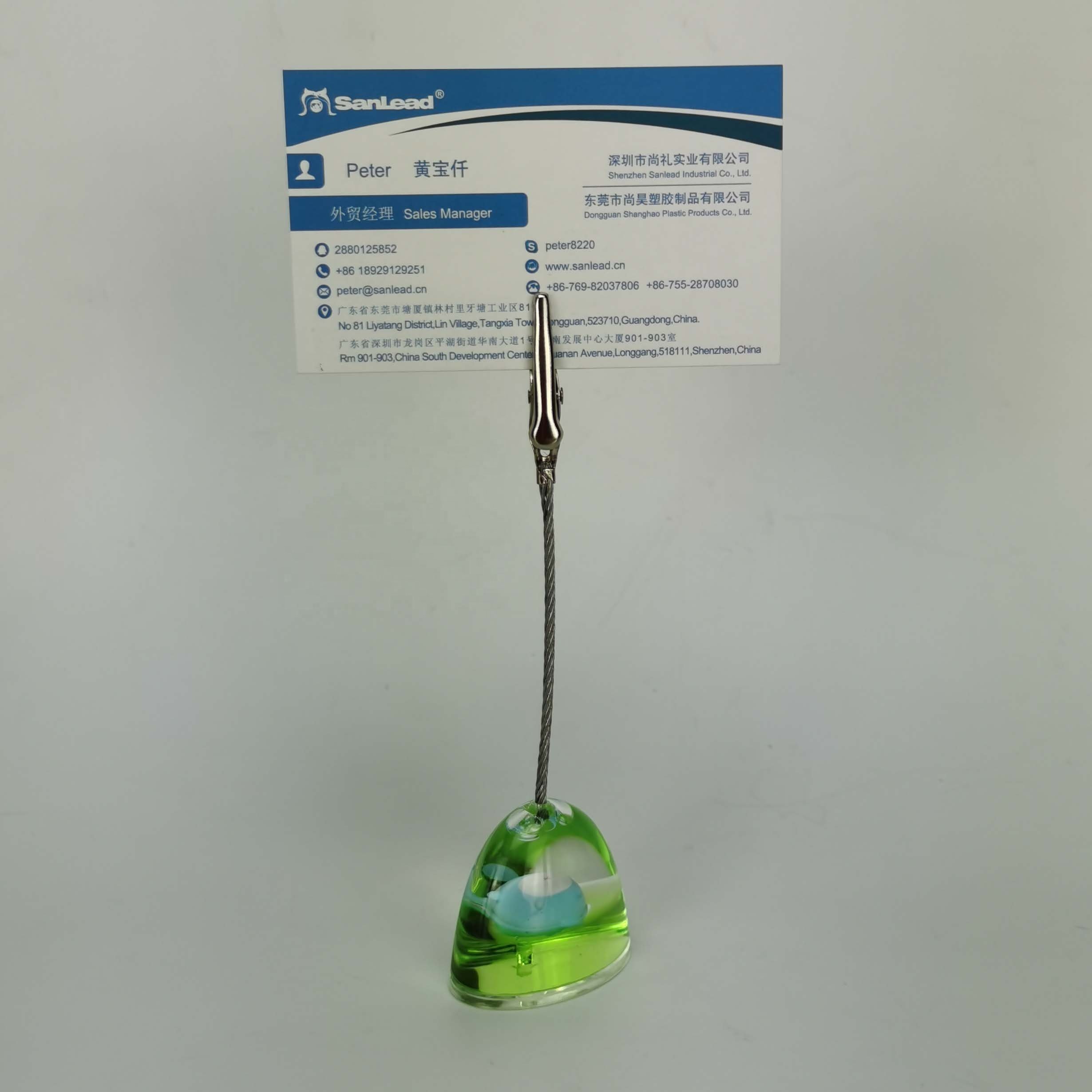 Oval Acrylic Floaty Liquid Floater Water Flotage Oil Floating Aqua Promotion Gifts Lava Bubble Desk Stand Memo Note Clip Holder