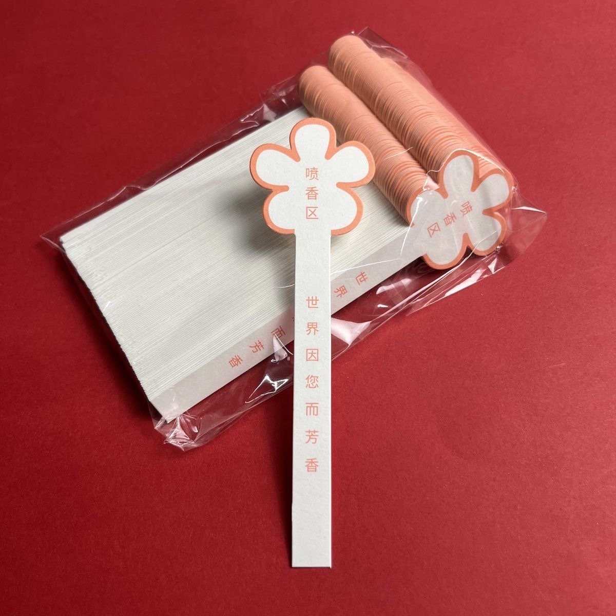Customized scented paper floral aromatherapy essential oil test strip Car mounted fragrance expanding strip