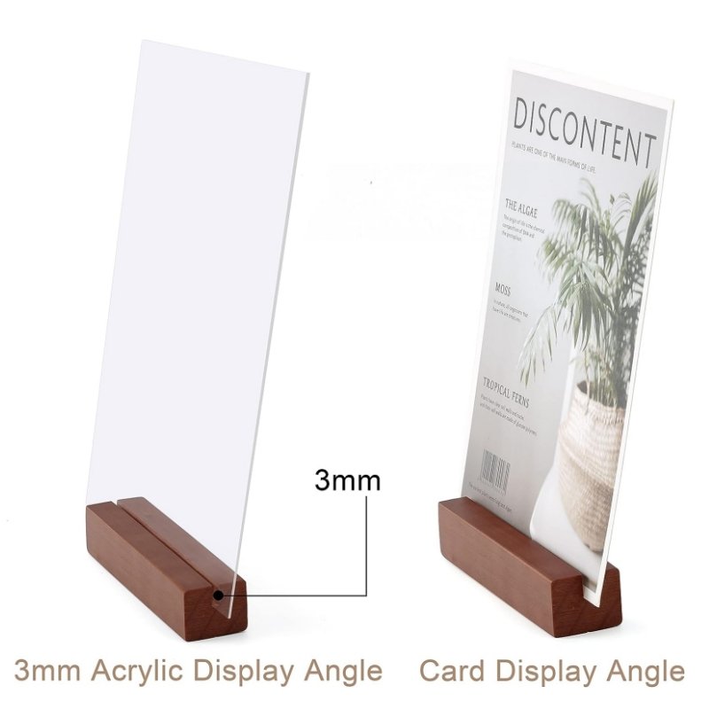 Rustic Wedding Place Greeting Card Display Stand Wooden Card Holder Stand For Table Decor