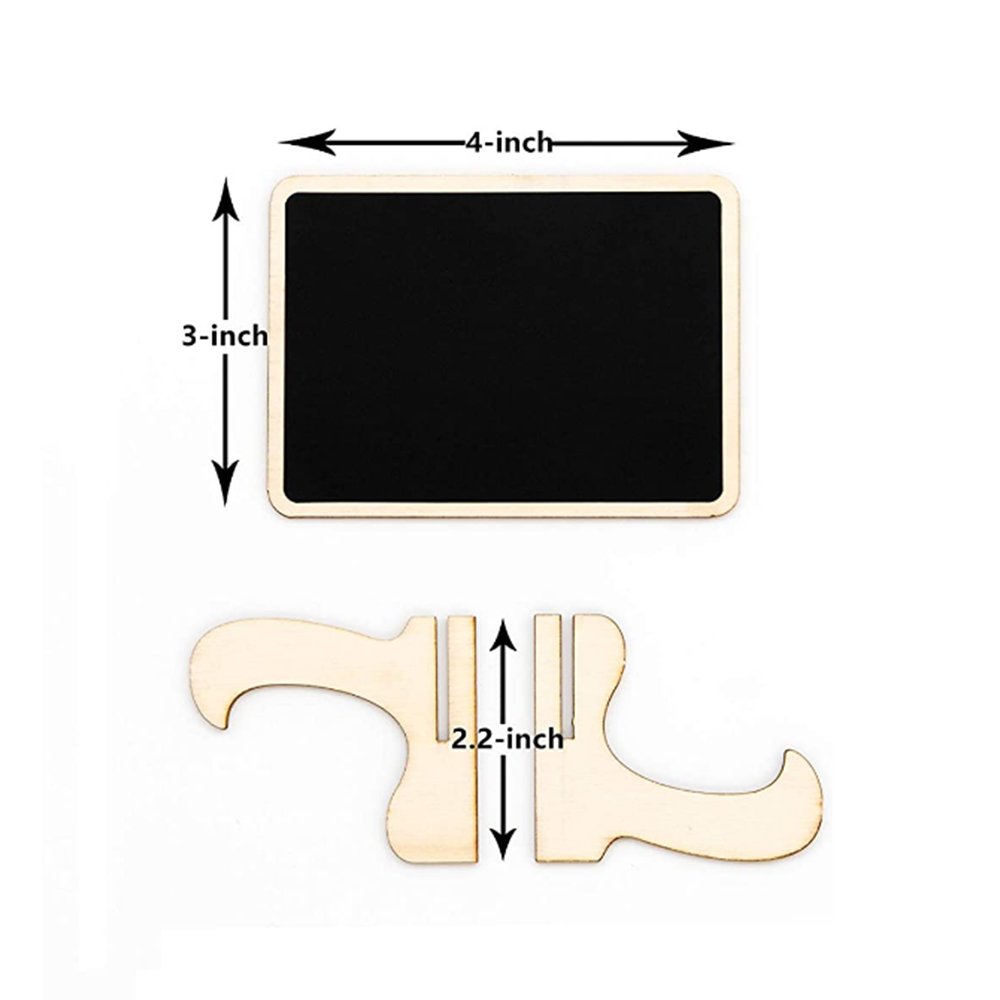 Wood Mini Chalkboards Signs Message Board Signs with Support Easels
