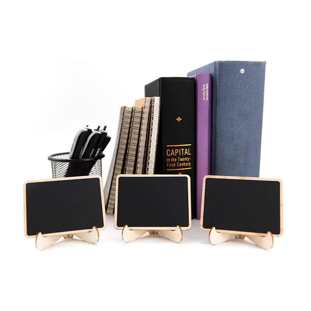 Wood Mini Chalkboards Signs Message Board Signs with Support Easels