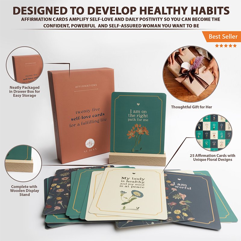 Wholesale Custom Printing Question Flash Cards Positive Custom Affirmation Cards Free Sample