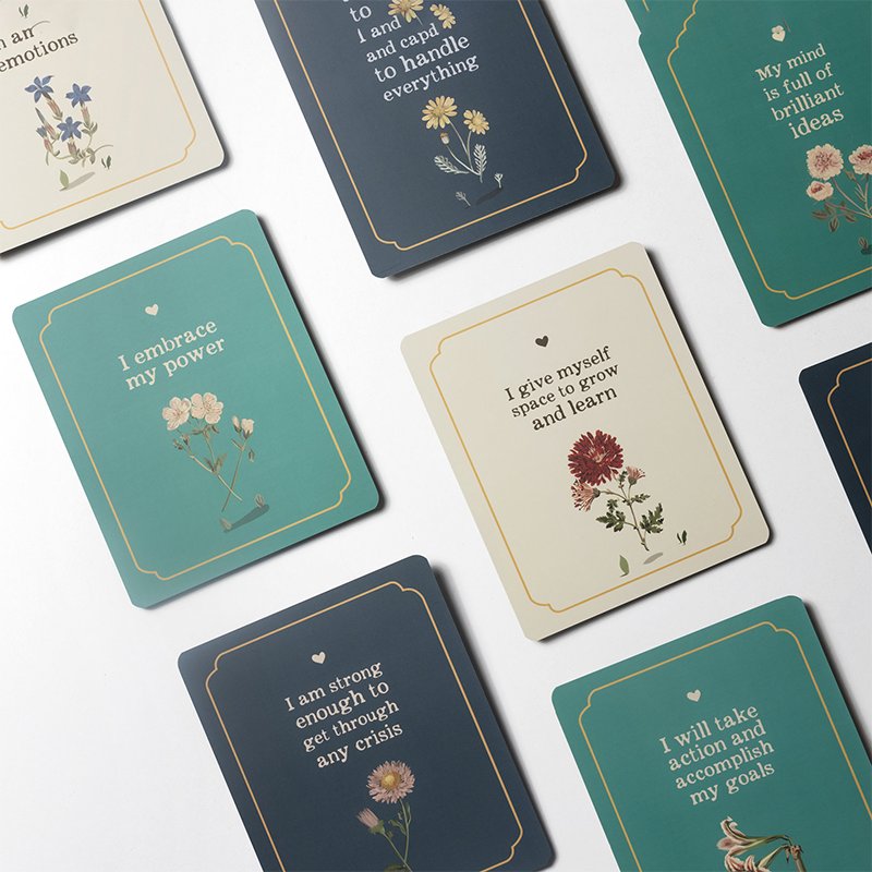 Wholesale Custom Printing Question Flash Cards Positive Custom Affirmation Cards Free Sample
