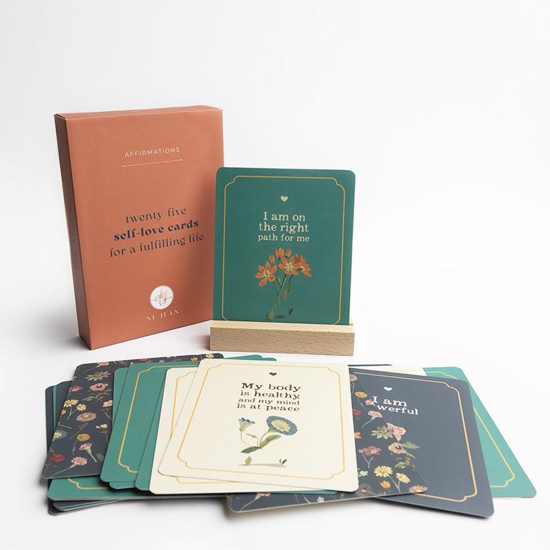 Wholesale Custom Printing Question Flash Cards Positive Custom Affirmation Cards Free Sample