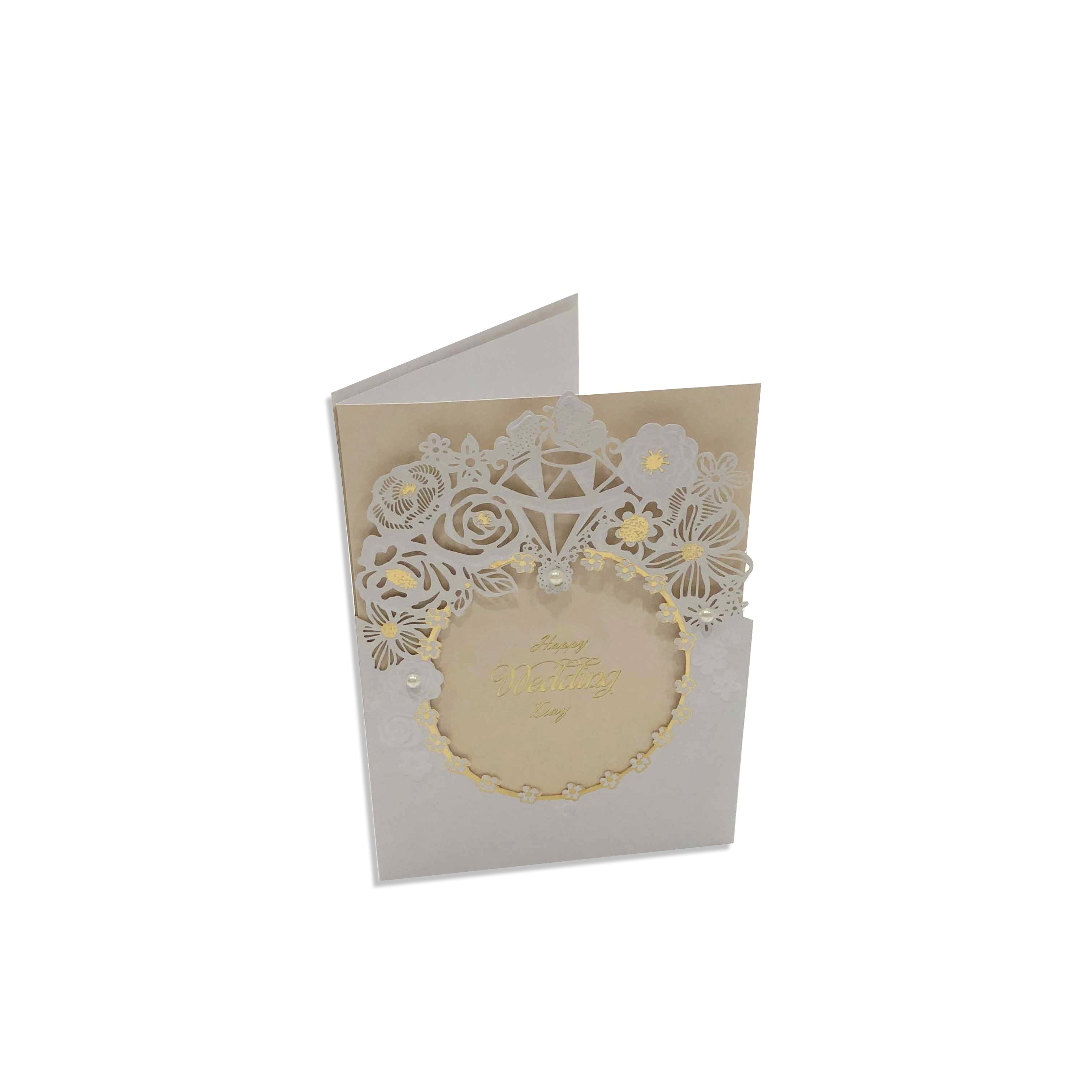 Custom designs elegant printing wedding place invitation card handmade laser cut card wedding invitation