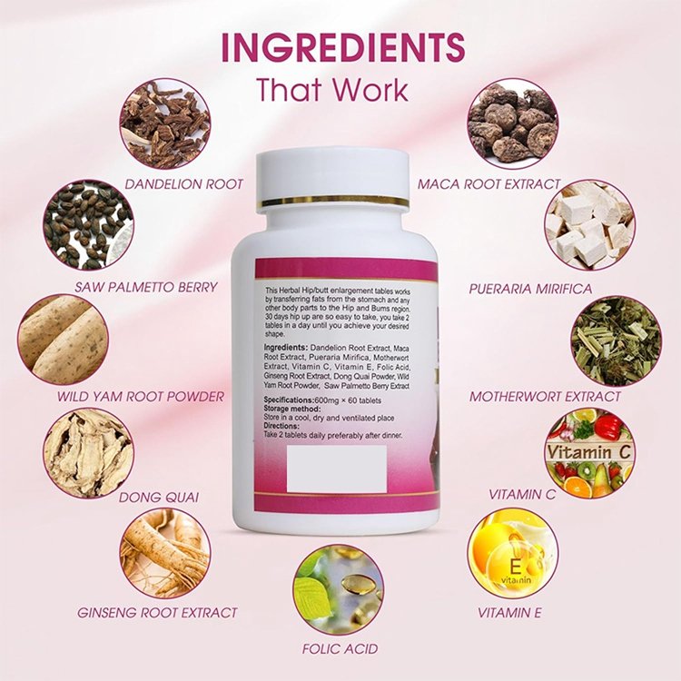 Butt Booster Pills Herbal Supplements Plump Hips Enhancement health care products for ladies breast enhancement pills