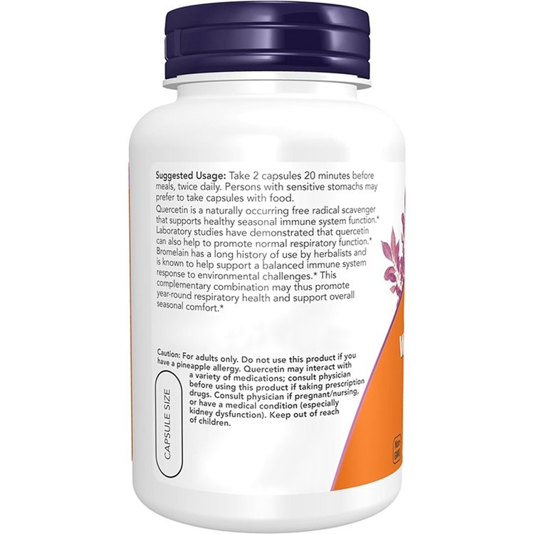 120 Veg Capsules Quercetin with Bromelain for Balanced Immune System