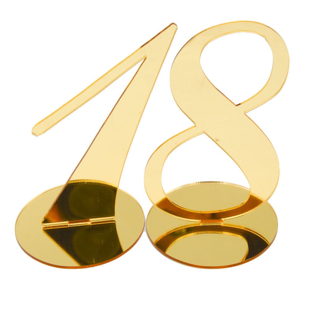 Gold And Silver Wedding Table Numbers Cards For Restaurant Acrylic Design Party Name Card Elegant Table Place Card