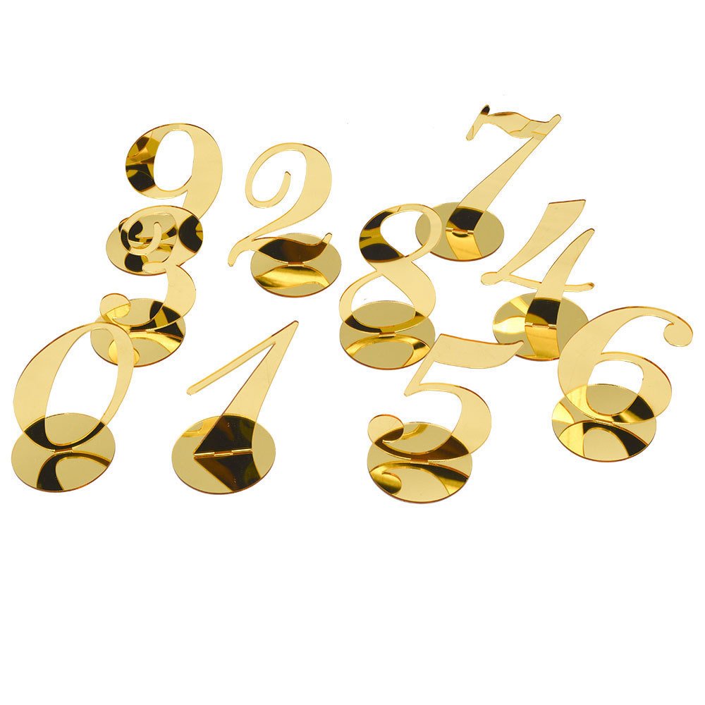 Gold And Silver Wedding Table Numbers Cards For Restaurant Acrylic Design Party Name Card Elegant Table Place Card
