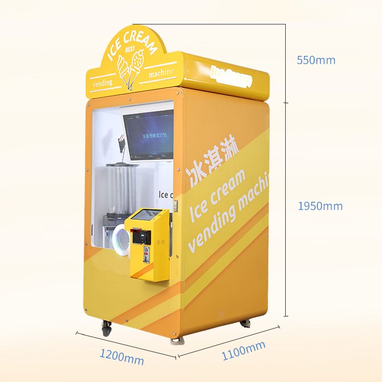 2024 new 24-hour unattended ice cream machine vending ice cream machine for public places