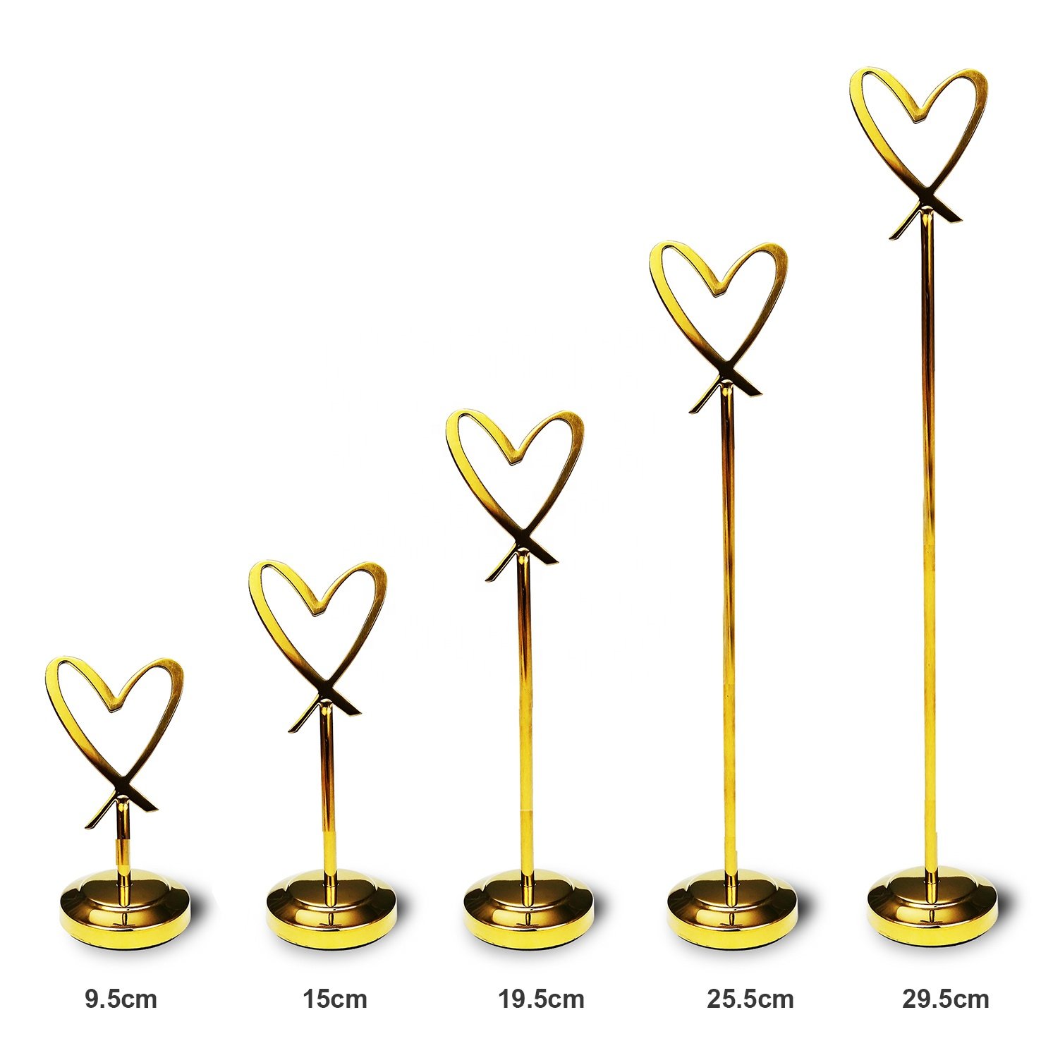 Heart Shape Photo Holder Stands Table Number Holders Place Card Paper Menu Clips for Weddings
