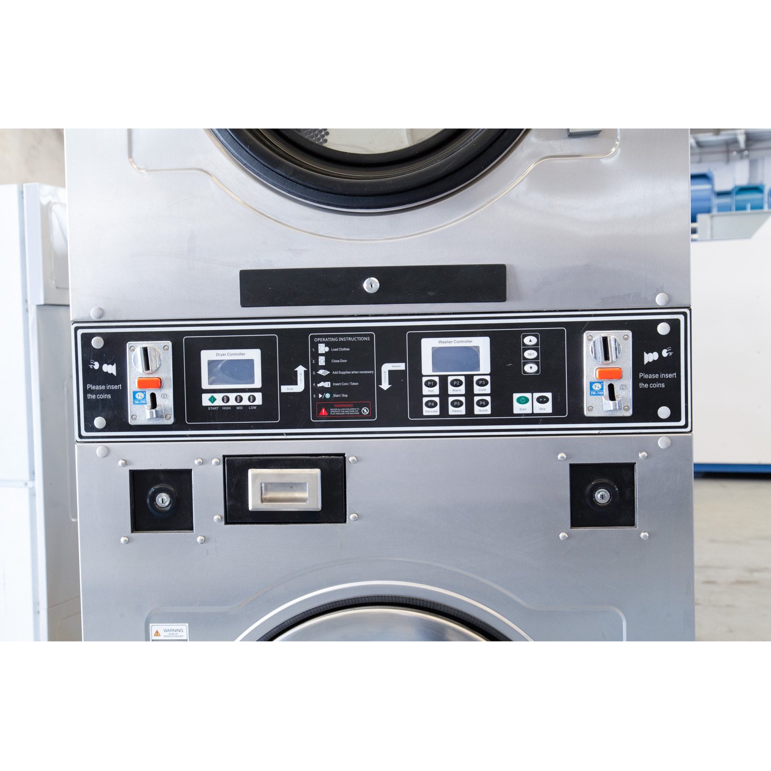 Professional 10Kg to 25Kg Coin or Card Operated Commercial Laundry Washing Machine Washer and Dryer