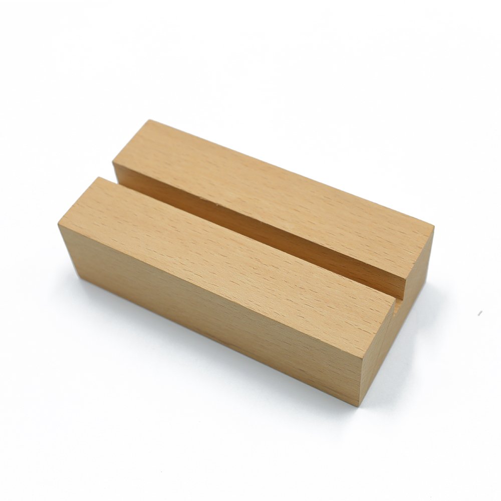 Wooden Display Base For Cafe Beech Wood Place Card Holders Table Number Stands Name Card Holder For Wedding And Table Name