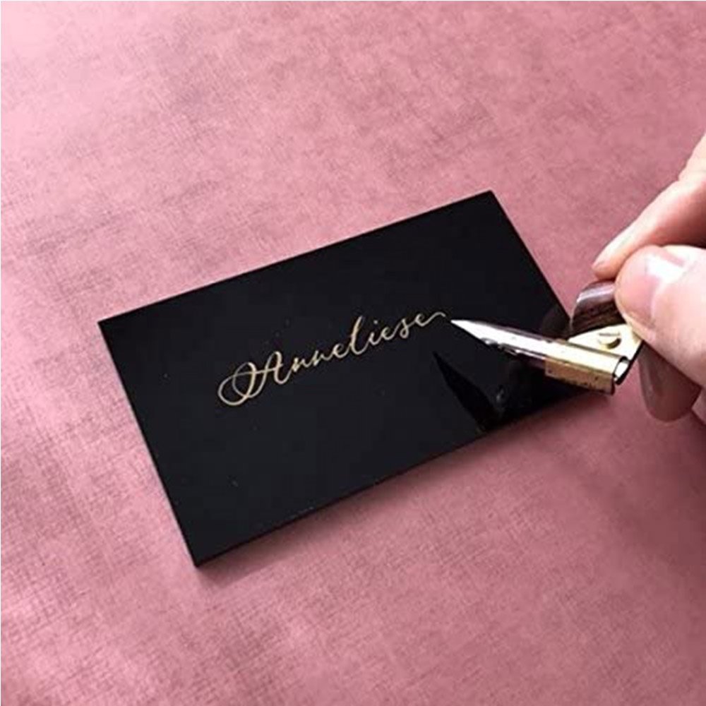 Wholesale OEM ODM Acrylic Black Rectangle Wedding Place Cards & Table Numbers Acrylic Place Cards