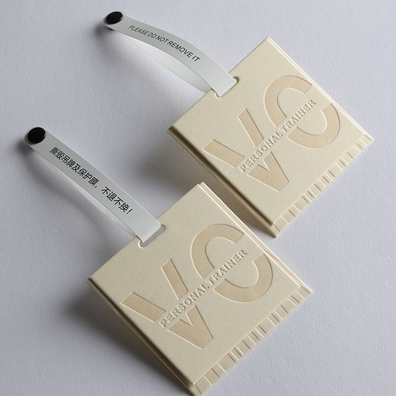 Factory direct sales Luxury recycled paper clothing accessories label business card hang paper tag