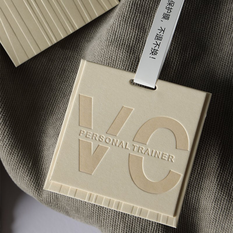 Factory direct sales Luxury recycled paper clothing accessories label business card hang paper tag