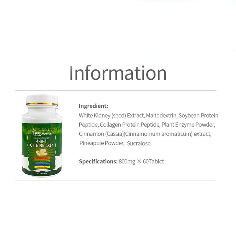 OEM ODM Private Label 4 in 1 Carb Blocker Tablets Body Shape Slim Pills For Flat Belly Flat Tummy Supplements