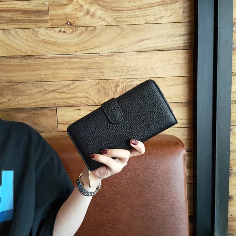 Ladies Long Handbag Fashion New Simple Multi-function Two-fold First Layer Cowhide Wallet Ladies Hand Wallet