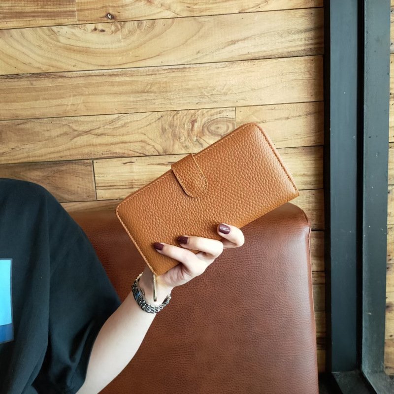 Ladies Long Handbag Fashion New Simple Multi-function Two-fold First Layer Cowhide Wallet Ladies Hand Wallet