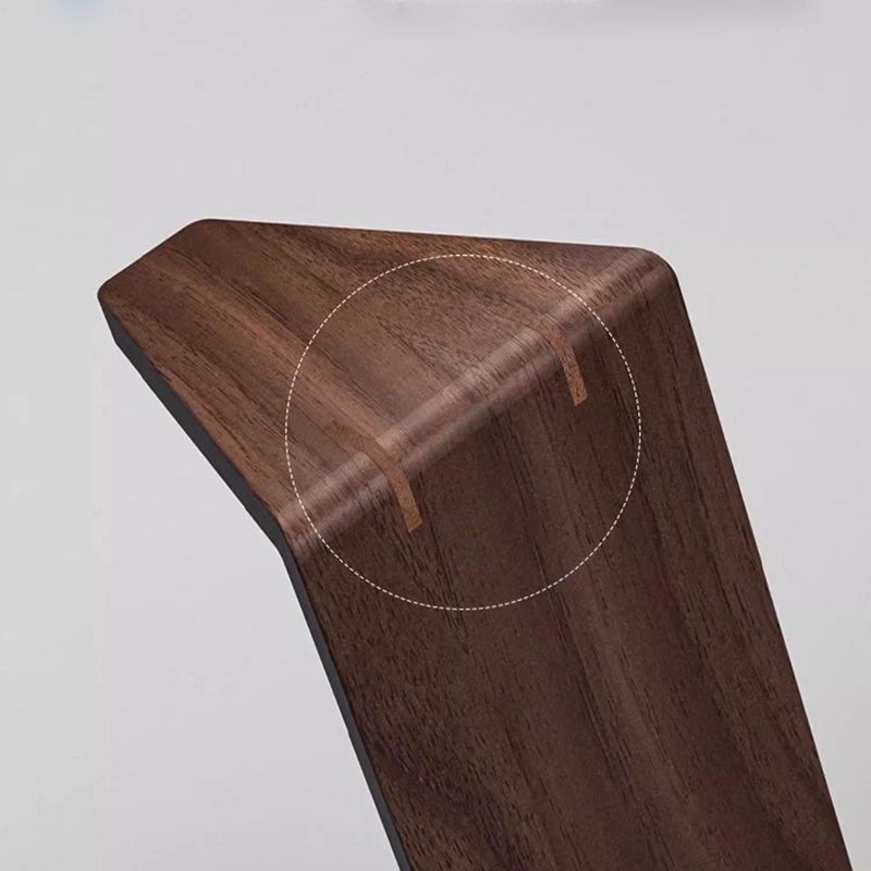 High Quality Front Desk Tabletop Office Meeting Reminder Notice Walnut Wood name card holder table display qr code stand