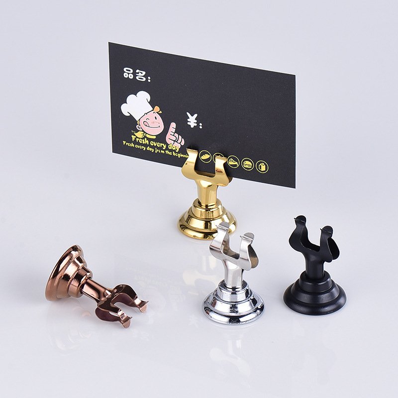 Silver Memo Note Stand Photo Holder Clips Table Number Holders Place Card Holders for Picture Desktop Party Display