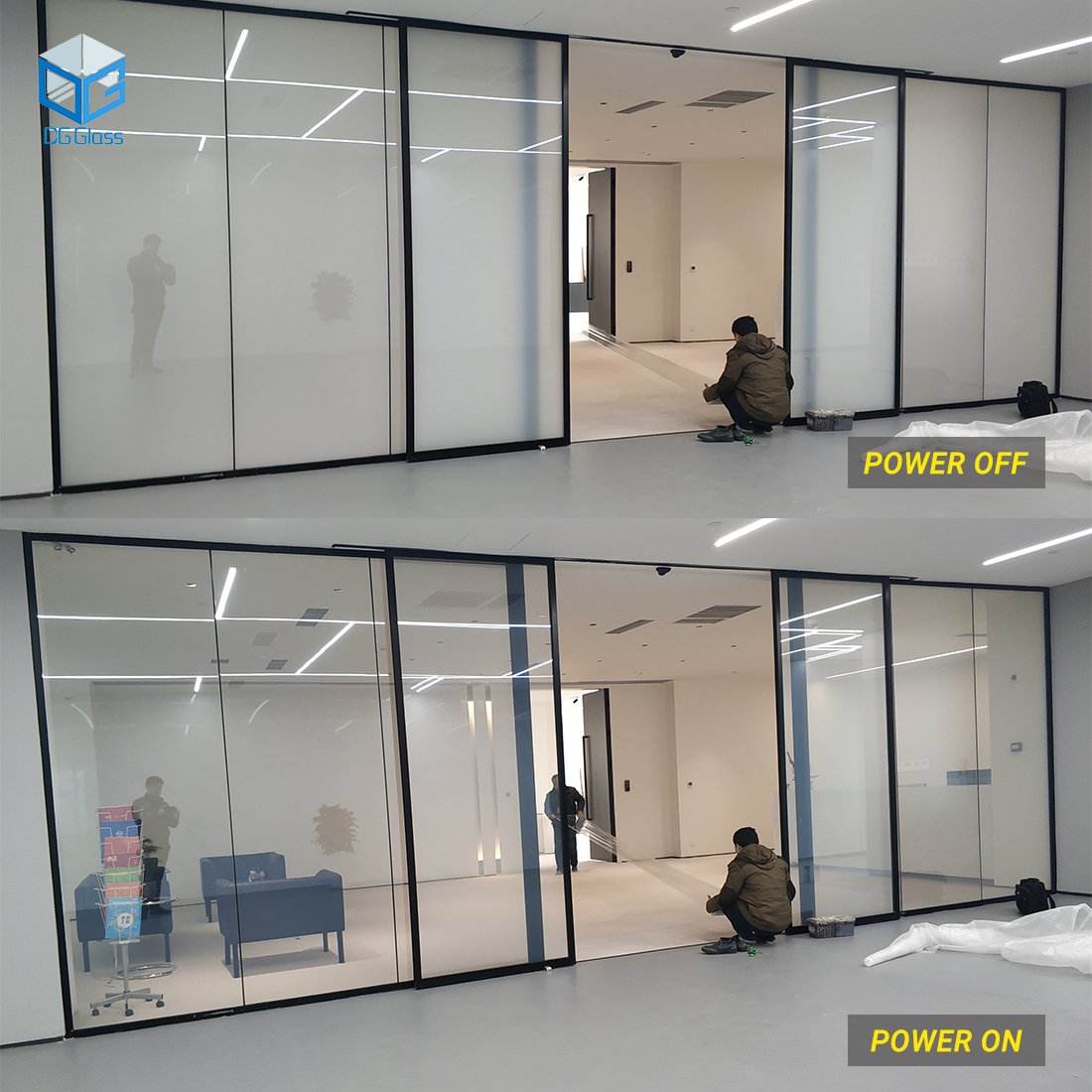 Privacy protection switchable smart film self adhesive smart glass film PVC smart film manufacture