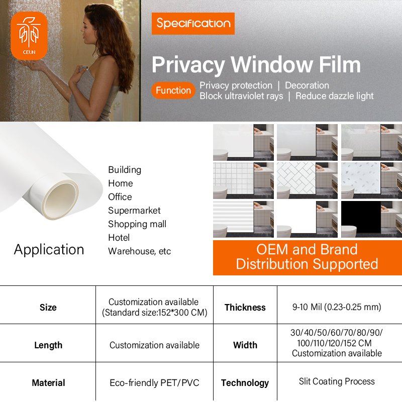 Cheap Made In China Waterproof Film Privacy Roll Uv Window Tint Film For Building Windows