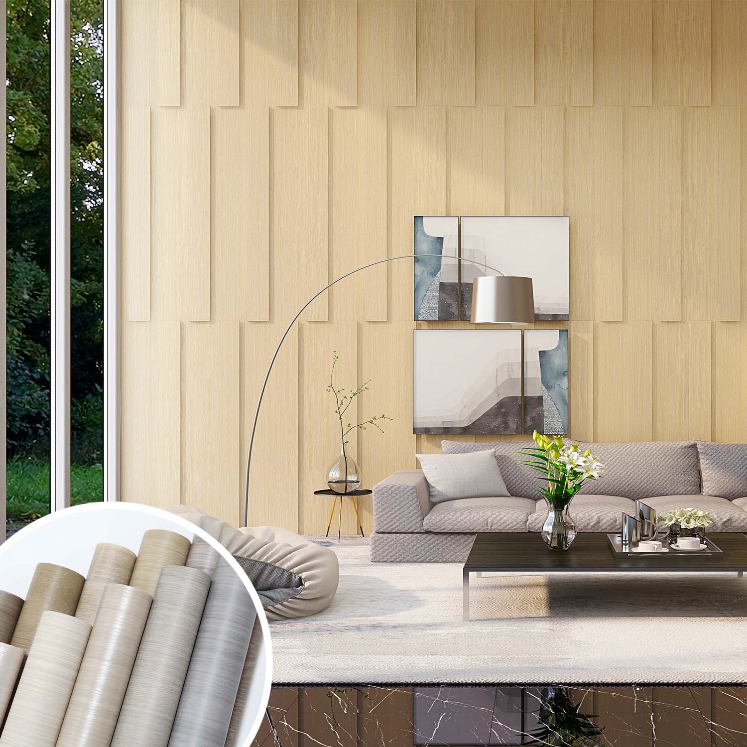 Factory Price Waterproof Glossy Lamination Laminadora Wooden Grain Pattern Vaccum Press Membrane PVC Film