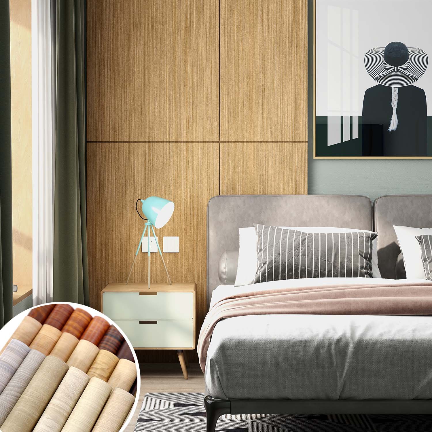 Factory Price Waterproof Glossy Lamination Laminadora Wooden Grain Pattern Vaccum Press Membrane PVC Film