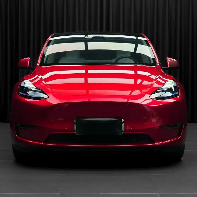 PET Liquid Ruby Red Car Wrap Vinyl Super Glossy Car Body Styling Wrapping Decorative Film Sticker Air Bubble Free