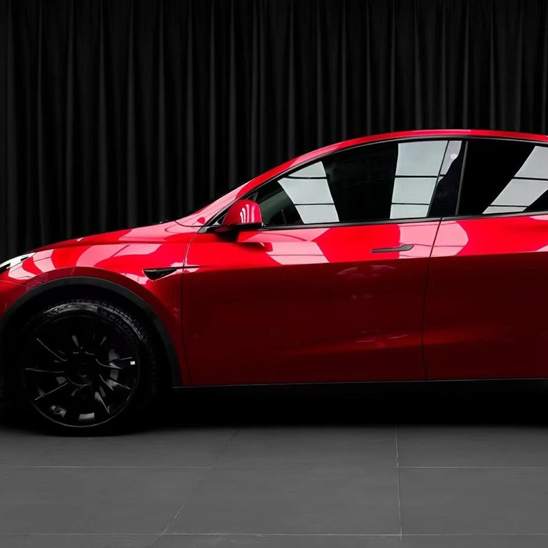 PET Liquid Ruby Red Car Wrap Vinyl Super Glossy Car Body Styling Wrapping Decorative Film Sticker Air Bubble Free