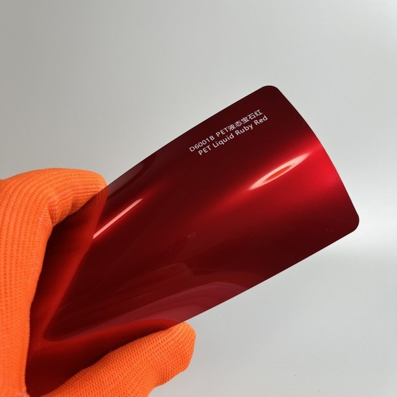PET Liquid Ruby Red Car Wrap Vinyl Super Glossy Car Body Styling Wrapping Decorative Film Sticker Air Bubble Free
