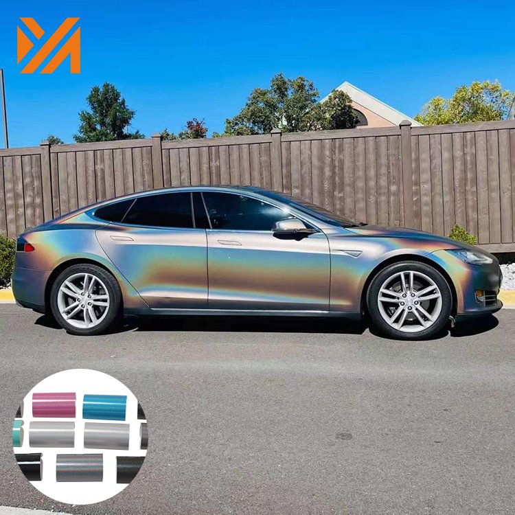 Wholesale Holographic Color Self-adhesive Decoration Roll Film Vehicle Auto Sticker Vinyl Car Wrap