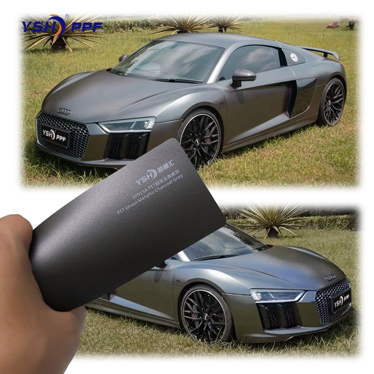 YSH nardo full body PET no glue residue auto car film colored PPF wrap vinyl tint car decorative film