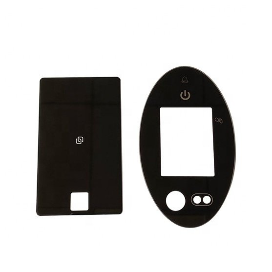 Silk screen toughened glass smart door lock glass Smart glass panel semi-transparent black lens