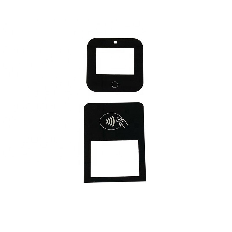 Silk screen toughened glass smart door lock glass Smart glass panel semi-transparent black lens