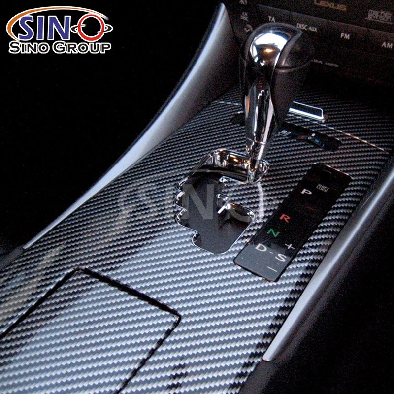 2D Carbon Fiber Gold Black Vinyl Stretchable Stickers Roll Car Body Decoration Film Furniture Wrapping For Cars