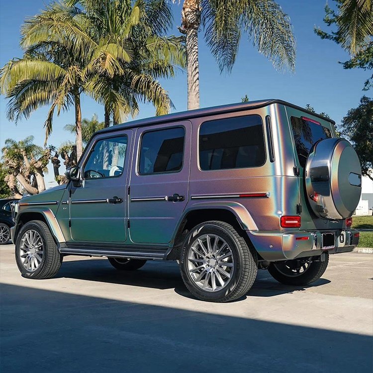 Glossy Rainbow Laser Grey 3M Chameleon Car Wrap Vinyl Car Body Stickers Film Color Change For Vehicle Car Wrapping