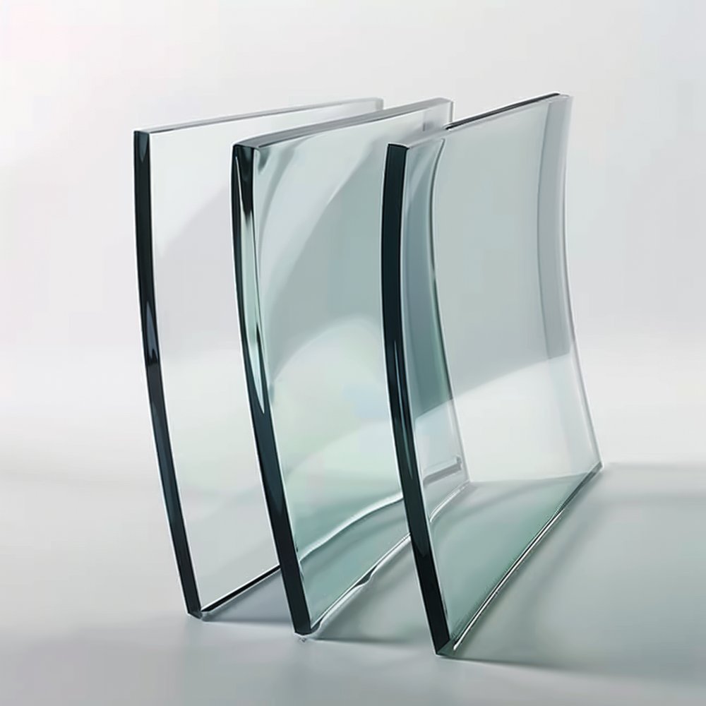 Manufacturer Supplier's Curved Tempered Glass Clear Laminated Glass Bathroom Decoration Solid Structure Industrial Application