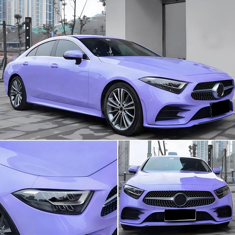 Auto Color Wrapping Film PET lavender purple bright decorative Car Wrap Paint Color Changing Vinyl Film