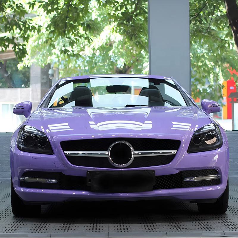 Auto Color Wrapping Film PET lavender purple bright decorative Car Wrap Paint Color Changing Vinyl Film