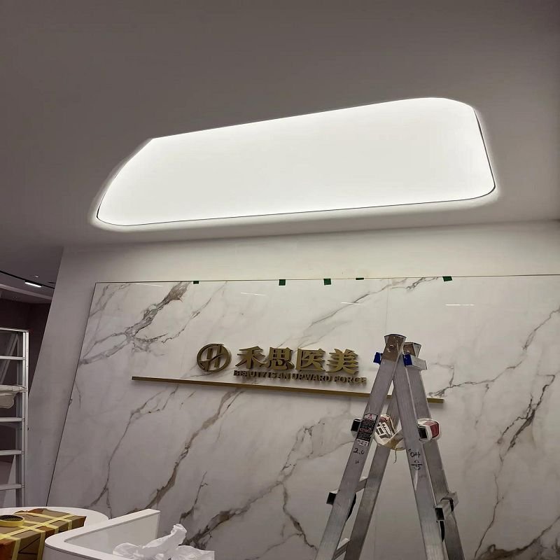Customized design Full Blue Sky Printing Stretch Ceiling Film Plafond Tendu For Workshop Ceiling Decoration