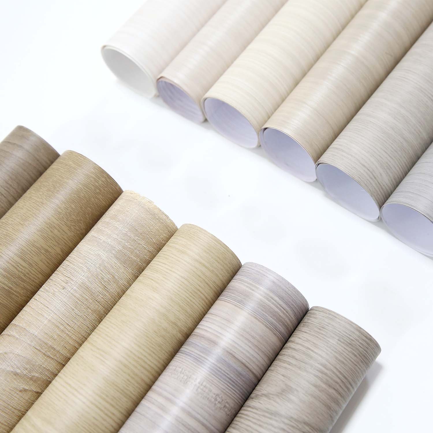 Factory Home Door Furniture Wooden Grain Lamination Laminadora Glossy Membrane Foils Decorative PVC Films