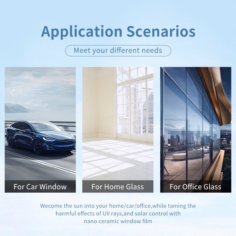 home window tint film High-end Heat Insulation 35%VLT 100% UV Proof Nano Ceramic car Tint