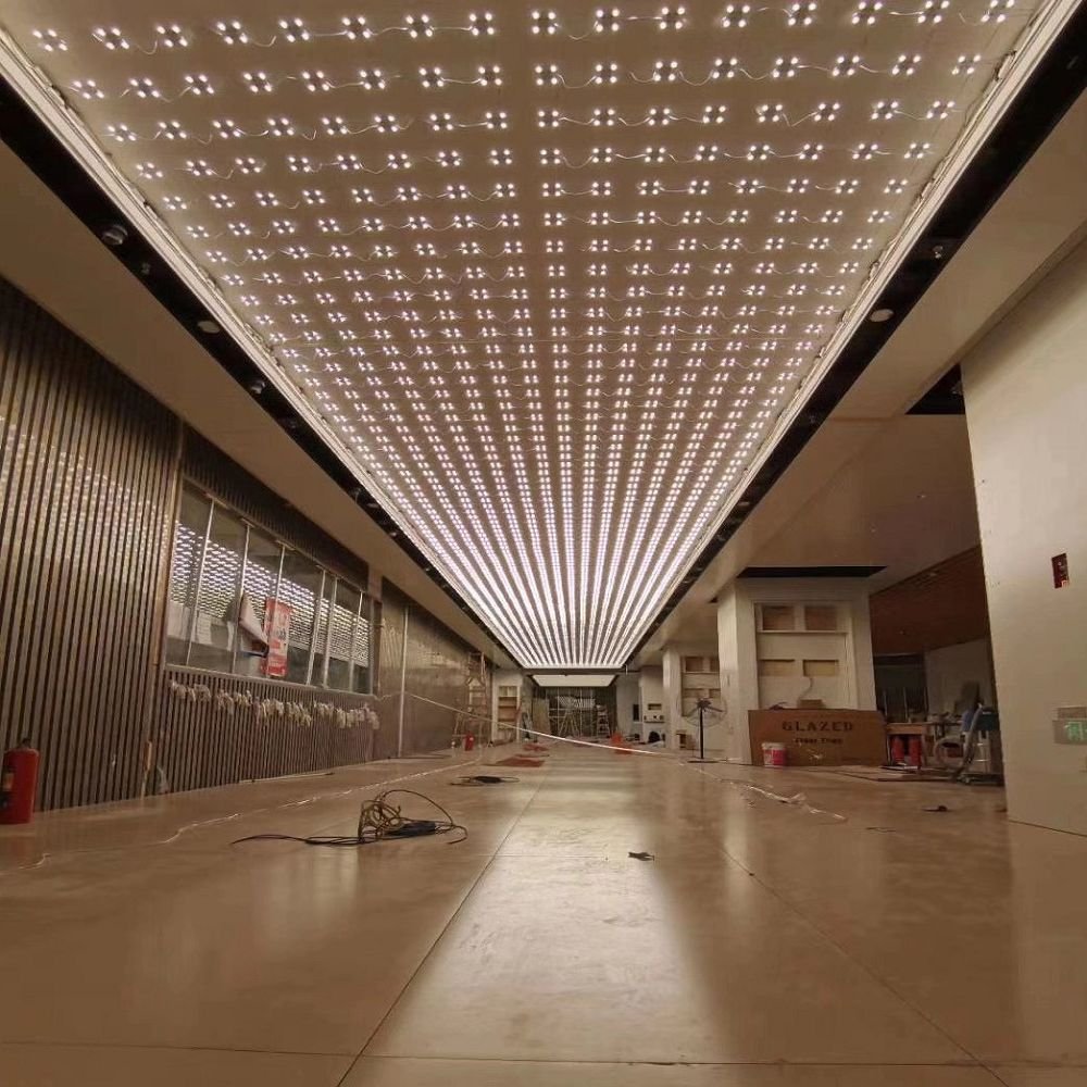 Modern Design PVC Stretch Ceiling White Translucent Decoration Film Opaque Matt Embossed Finish Free Sample Hotel