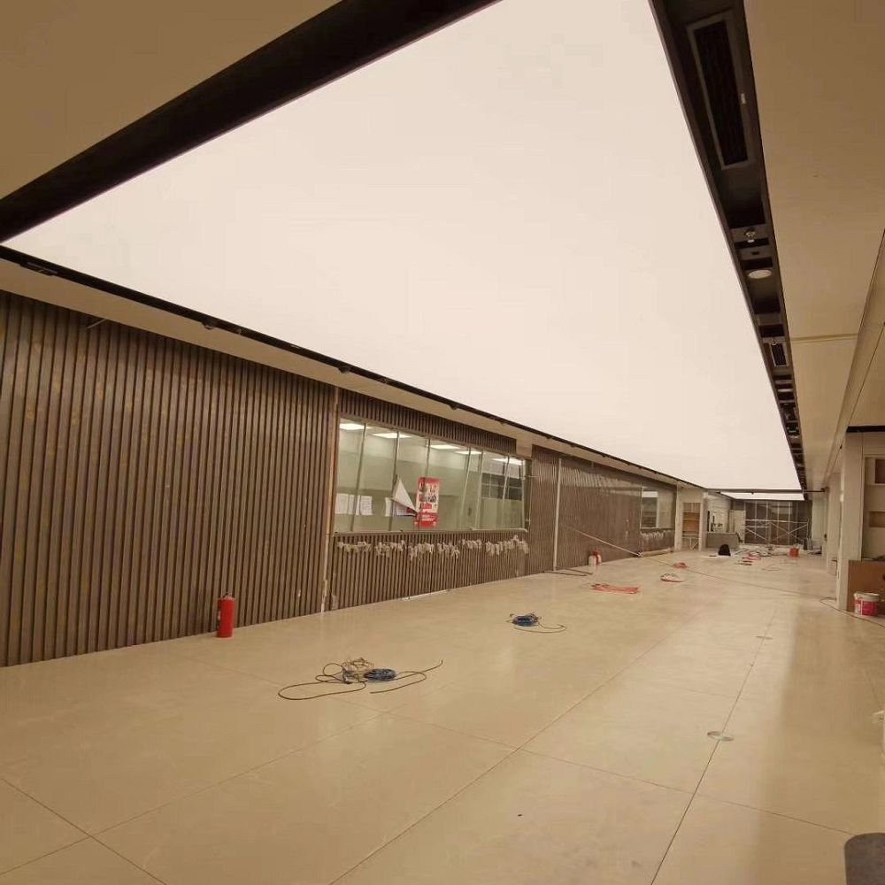 Modern Design PVC Stretch Ceiling White Translucent Decoration Film Opaque Matt Embossed Finish Free Sample Hotel