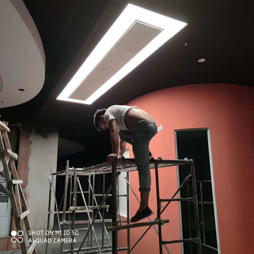 Modern Design PVC Stretch Ceiling White Translucent Decoration Film Opaque Matt Embossed Finish Free Sample Hotel