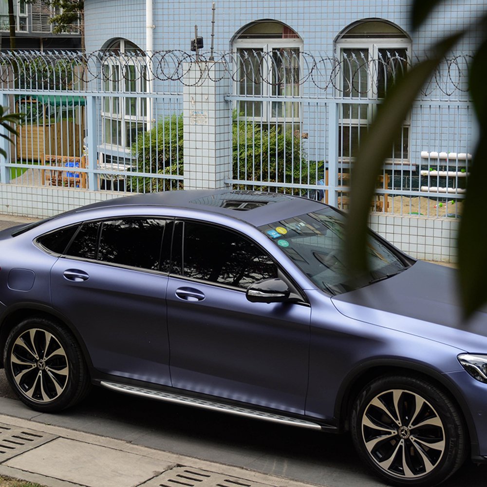 MR New Arrival 1.52*16.5m Glossy Metallic Wrapping Film Midnight Blue Car Wrap Vinyl Sticker